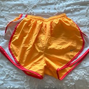 Neon orange and pink Nike Tempo Short
